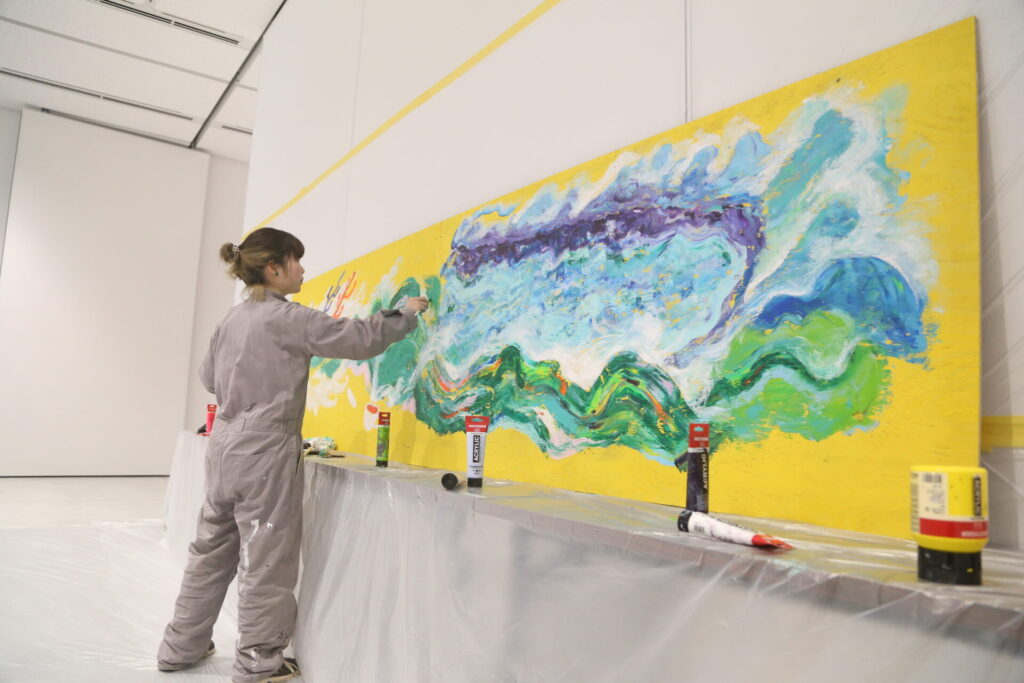 ライブペイント風景 山脈